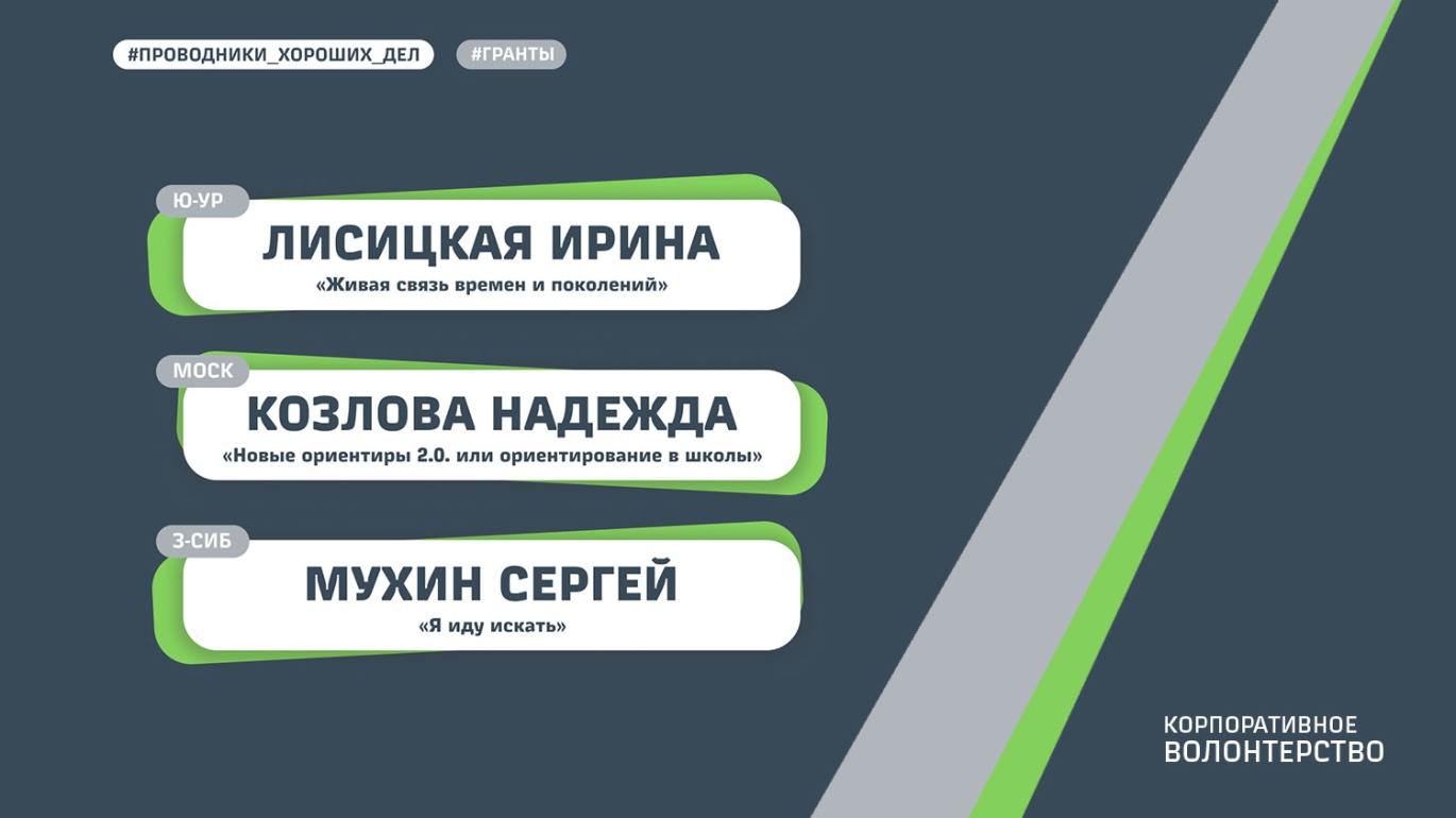 Победители конкурса в номинации «МАКРО-гранты»