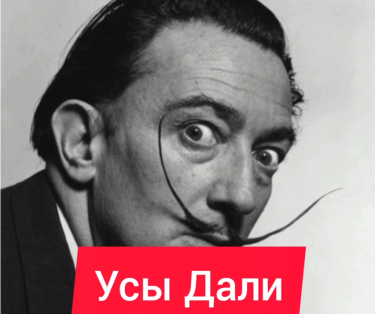 "Усы Дали. Карикатура"