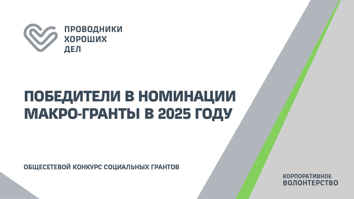 Победители конкурса в номинации «МАКРО-гранты»