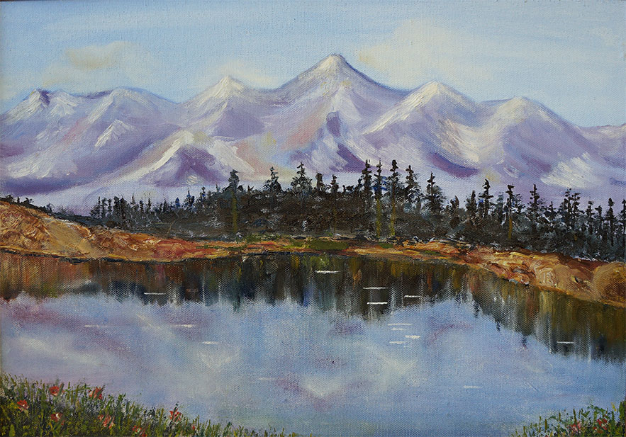 Горы (картина). Автор: Люция Трошина