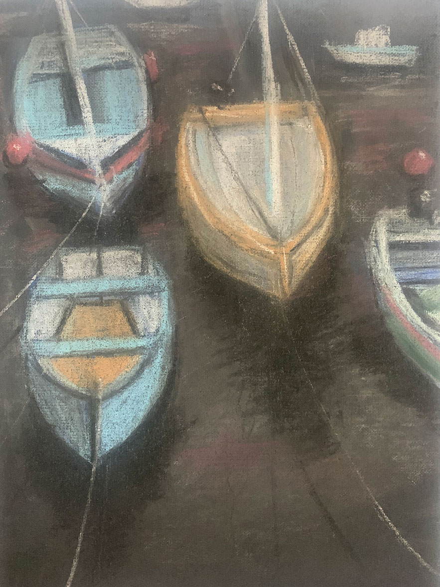 Прегольские лодки (картина). Семенова О.А.