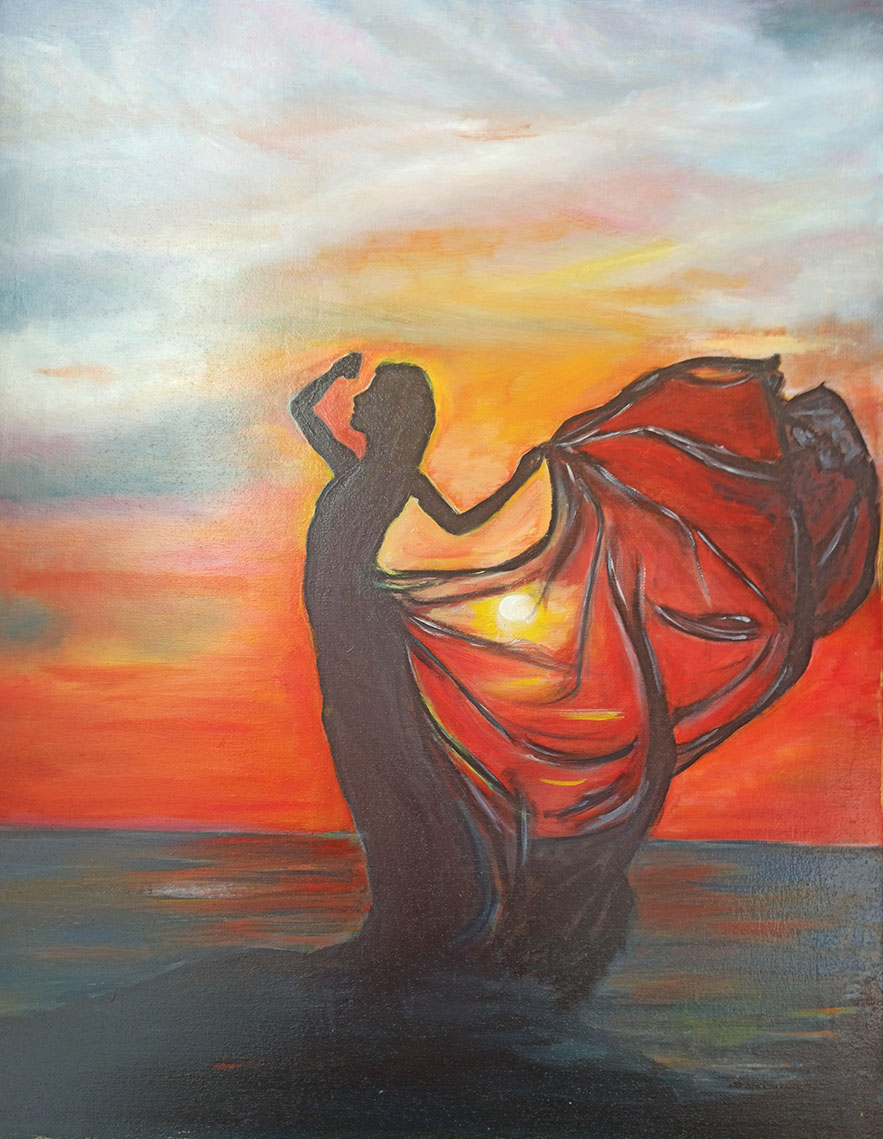 Закат на море (картина). Автор: Вера Русина