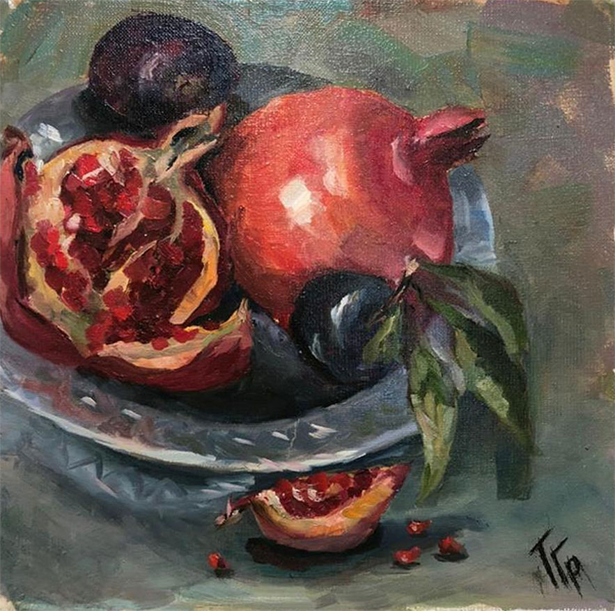 Гранаты (картина). Автор: Татьяна Грачева